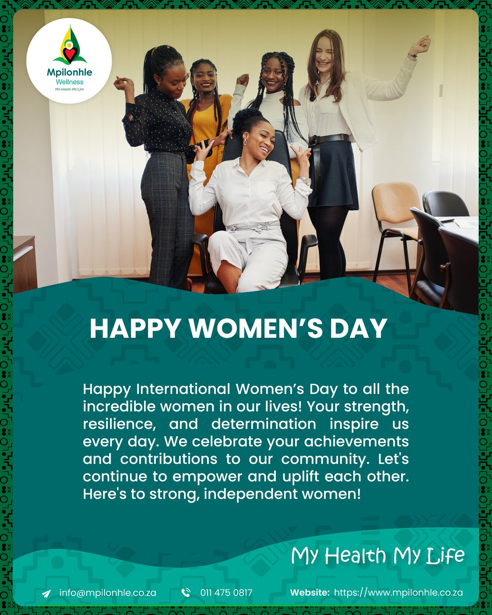 wellnessltd's tweet photo. Happy Women's Day! 💐 Celebrating the amazing women who inspire us. Your strength is our inspiration. #WomensDay2024 #StrongWomen #Inspire #Empower #MpilonhleWellness #MyhealthMyLife https://t.co/p7CB2dmoHk