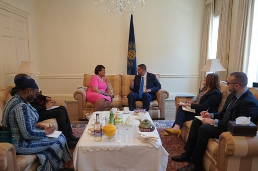 MaltainUK's tweet photo. Malta's Minister for Foreign and European Affairs and Trade @MinisterIanBorg met with Commonwealth Secretary-General @PScotlandCSG in London today. They discussed the extensive work being carried out by Commonwealth Secretariat and Malta's role within the #Commonwealth. https://t.co/WH6E5mlFmm