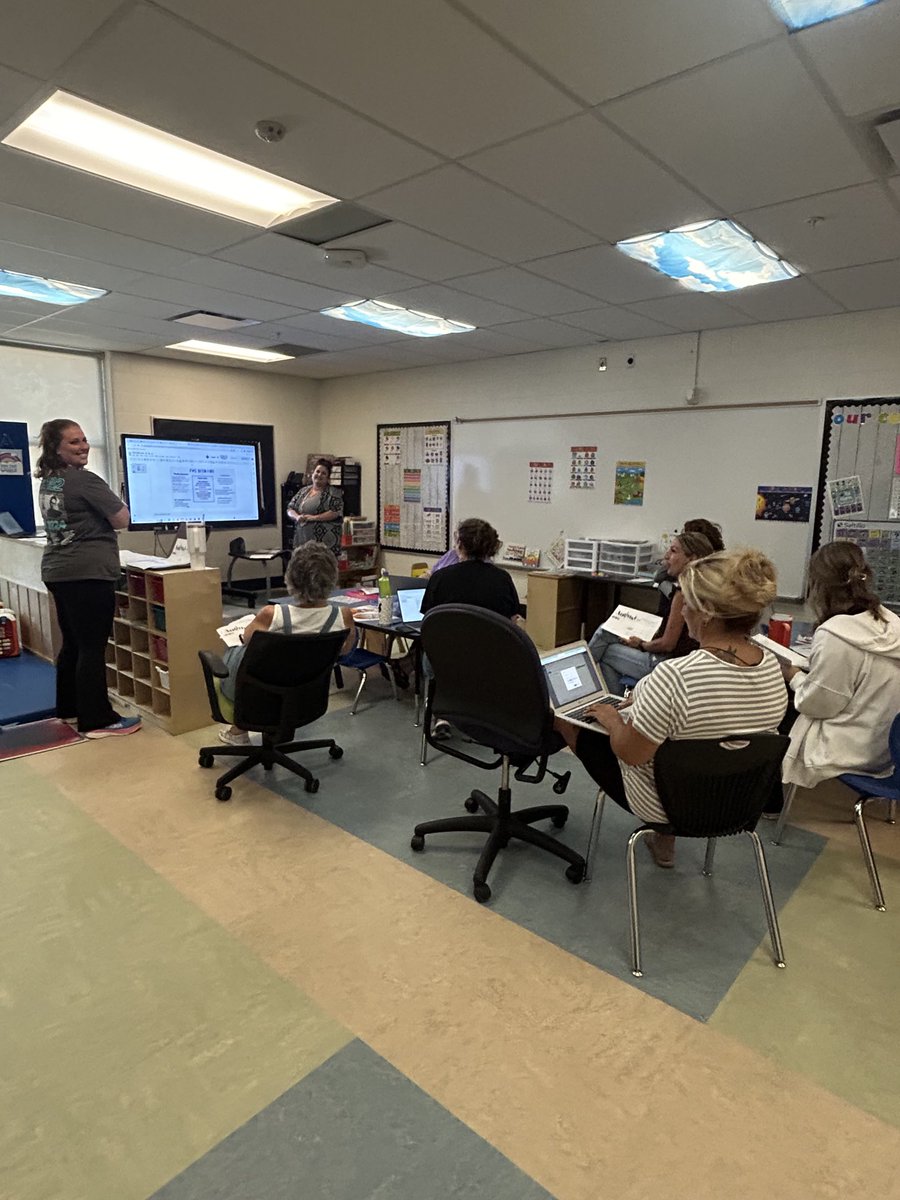 My amazing special education team working hard to prepare for the school year!