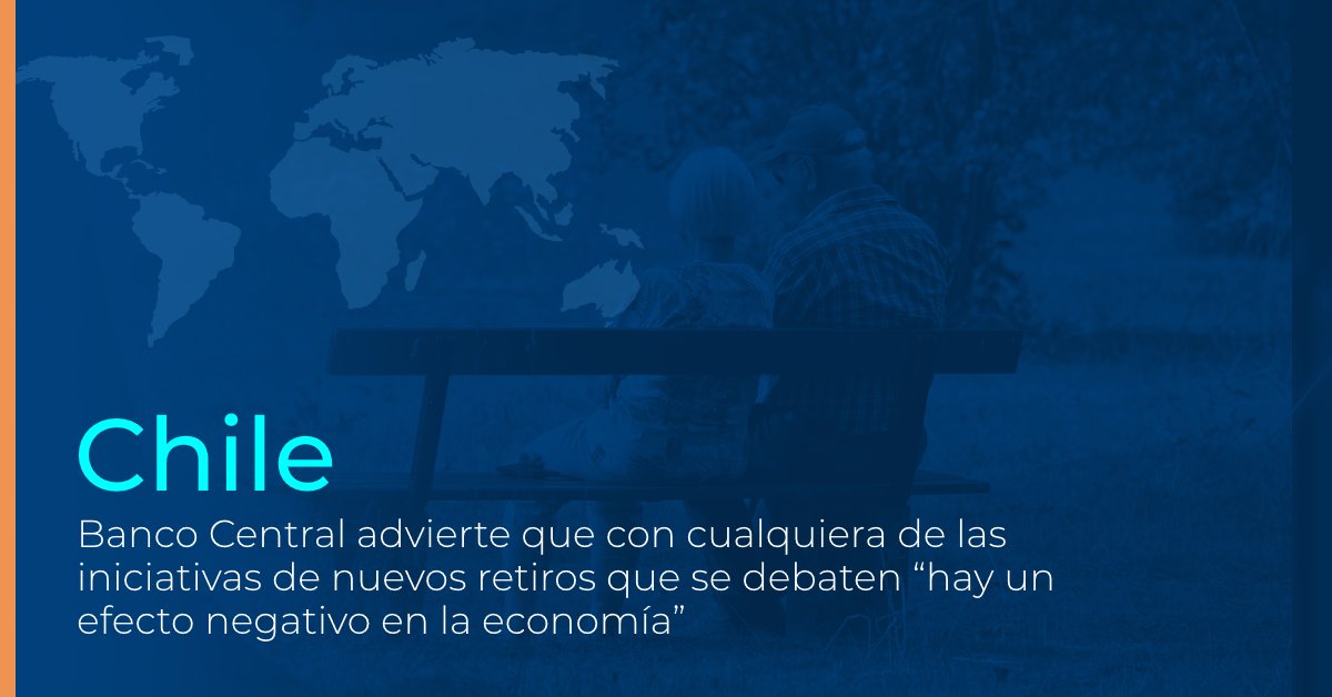 👉 #Chile: Banco Central advierte que con cualquiera de las iniciativas de nuevos retiros que se debaten “hay un efecto negativo en la economía”.

▶️ fiapinternacional.org/chile-banco-ce…