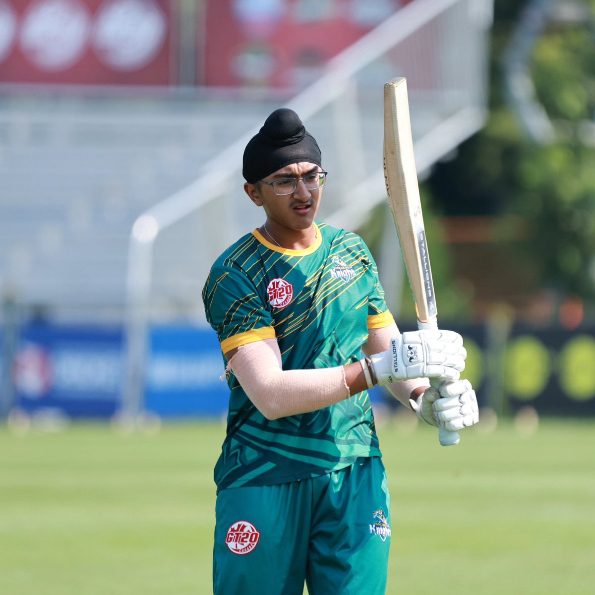 VKnights_'s tweet photo. Quest 1 finished, but #ajayveer_hundal123 legacy mode is just activated!๐ฅProud of our young Knight's debut & hyped for the greatness that's coming next! โ๏ธ
#CourageToConquer #VancouverKnights #CricketVancouver #GT20Canada #StyleYourKnights https://t.co/BPltwEyQvd