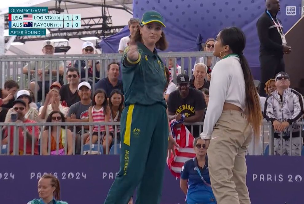 Mixed feelings about Olympic breaking thus far but I'm fascinated by Raygun, the 36-year-old  Australian college professor who does research on “dance, gender politics, and the dynamics between theoretical and practical methodologies.”