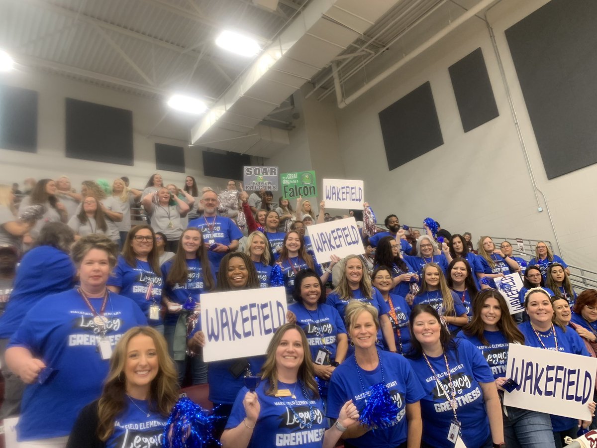 wakefieldsisd's tweet photo. We say WAKEFIELD you say MUSTANGS  We say BLUE you say WHITE  We say LEGACY you say GREATNESS! WAKEFIELD MUSTANGS BLUE WHITE LEGACY GREATNESS!  #legacyofgreatness #buildingbearcats #wakefieldelementaryschool https://t.co/29ieVbUCXD