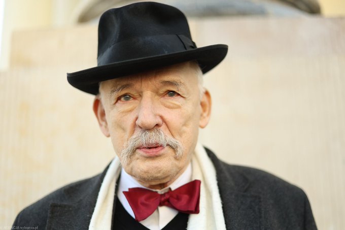 Polish politician and author Janusz Korwin-Mikke