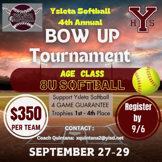 It’s that time of year!!! Help support our girls by participating in our annual 8u softball tournament ❤️🥎💪🏼