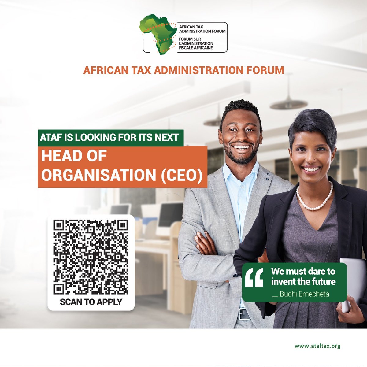 ATAF is looking for its next Head of Organisation (CEO level).
To apply, scan the QR code on the flyer below.