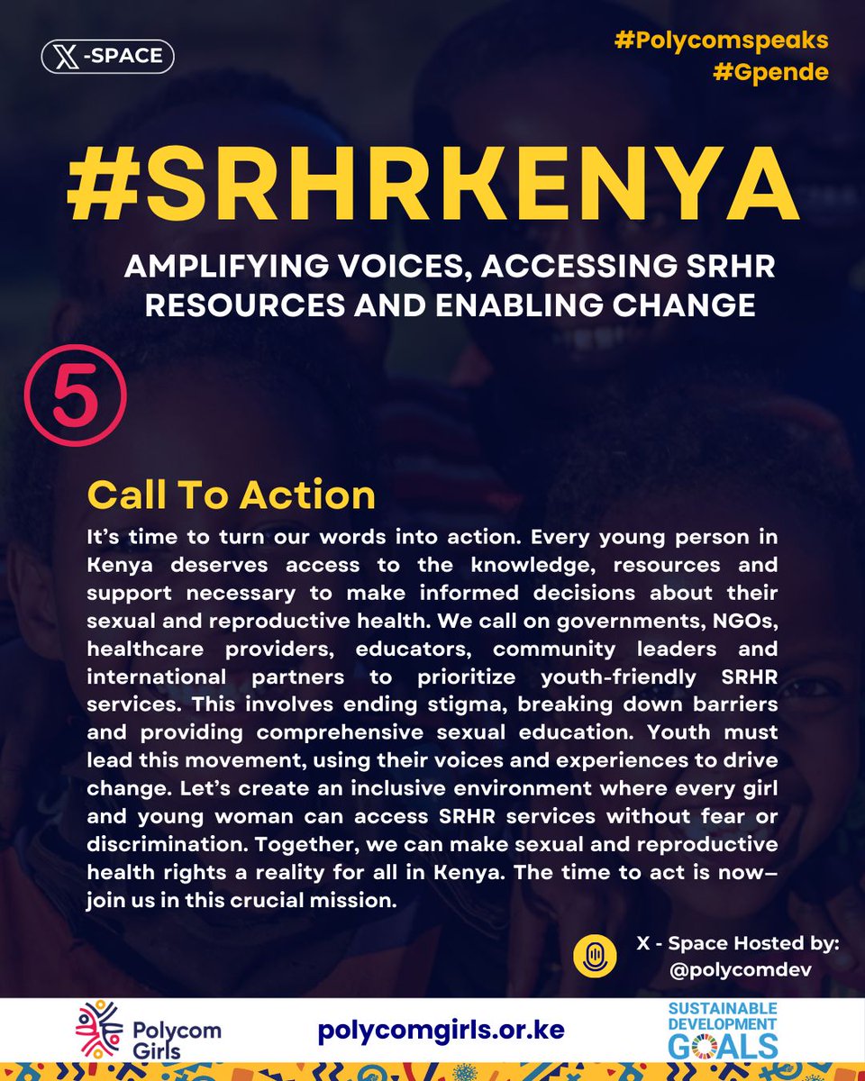 AtienoJuli47720's tweet photo. Every young person in Kenya deserves access to the knowledge, resources and support necessary to make informed decision about the sexual reproductive health.
@polycomdev
@UNFPAKen
@DSWKenya
#SRHRKenya
#Polycomdev https://t.co/ewjn1Wof31