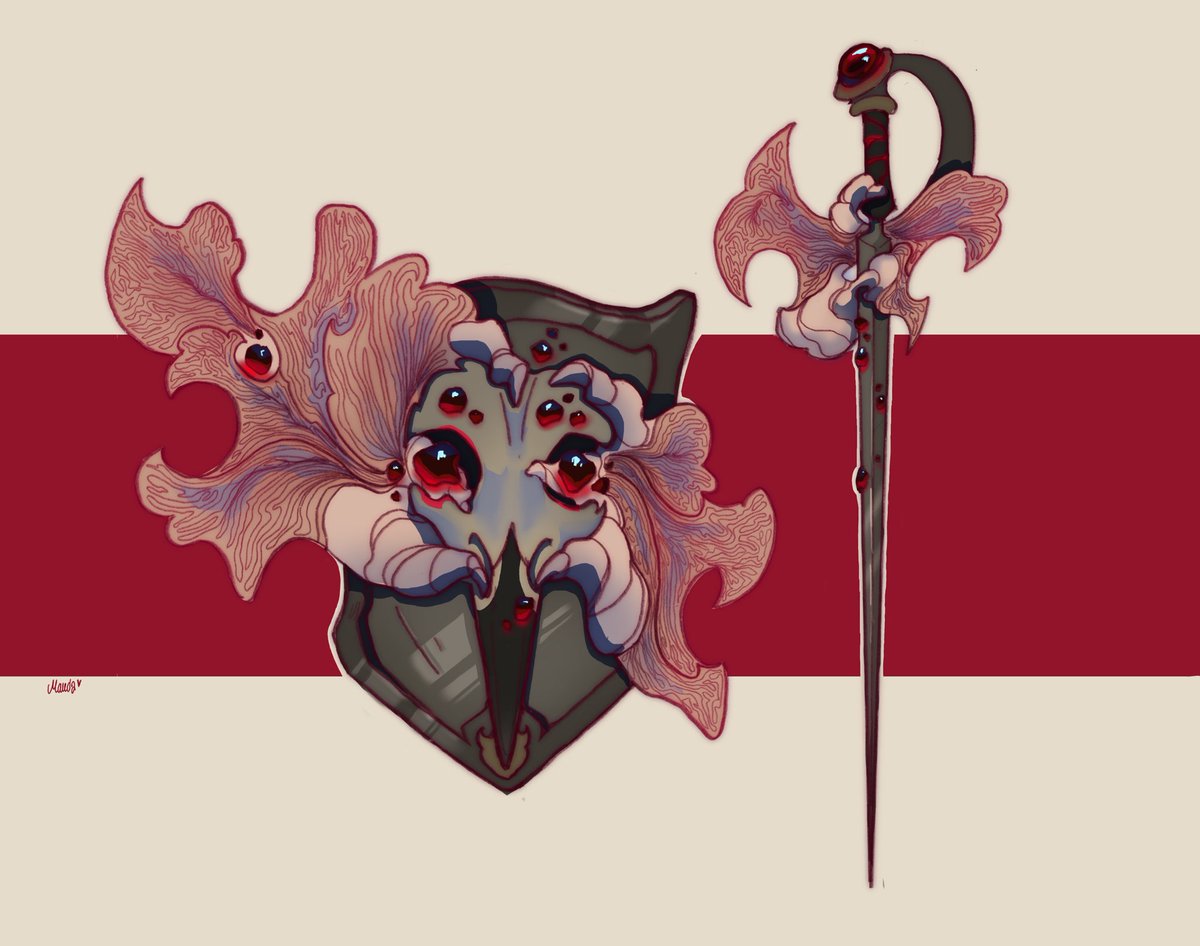 Maomauda's tweet image. Chroma Corps Assignment 23:
"Toxic Mushroom Sword and Shield"
Little Red Candy Mushroom + Schizophyllum commune
#chromacorps2024