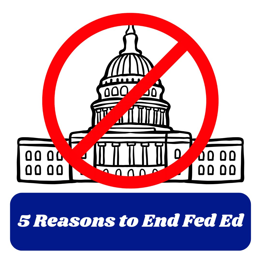 Principal_Jon's tweet image. Does a bureaucrat in DC know what your son or daughter needs?

Of course not.

So why does ending the Dept of Ed get so much hate?

It shouldn’t.

Here are 5 reasons to End Fed Ed. 🧵