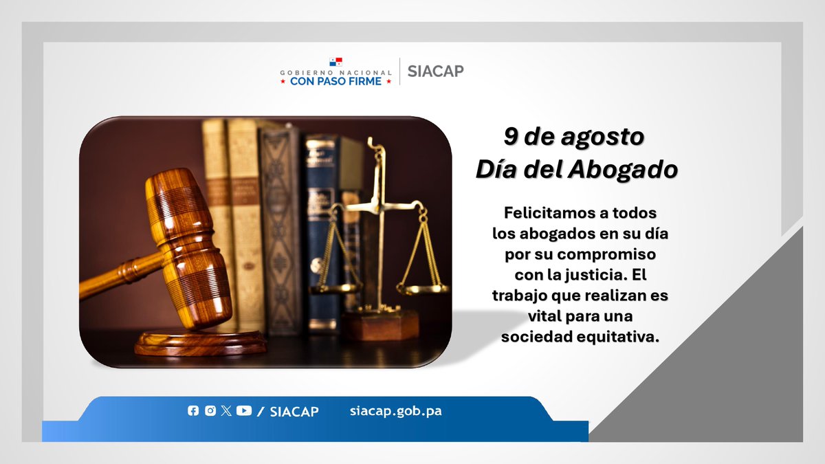 Enviamos las felicitaciones a los profesionales de la abogacía en Panamá. Su labor es fundamental en la sociedad.