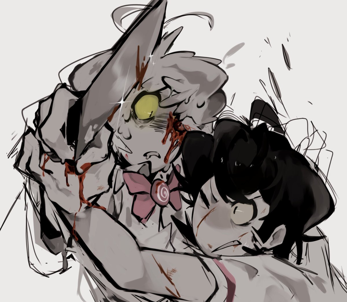 cathu_tme's tweet photo. art trade with big sis @LittleK1412 
#spookymonth https://t.co/2w1B2COScw