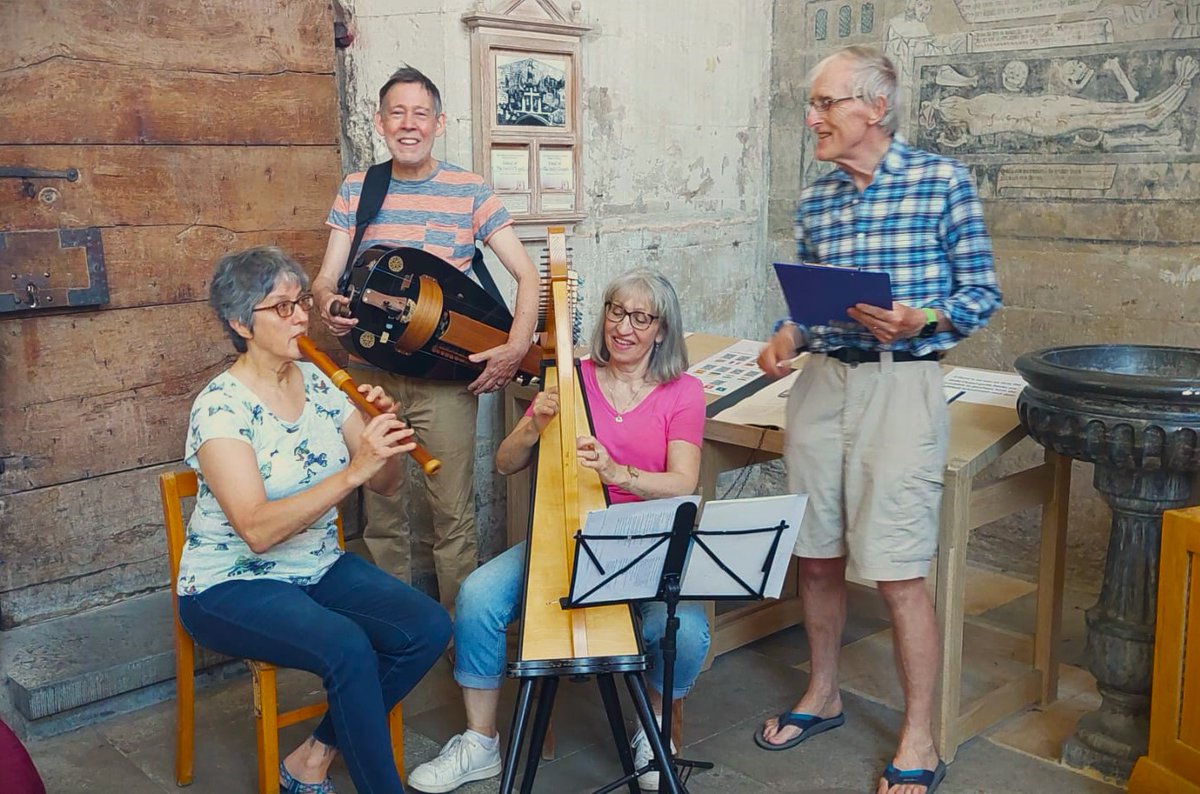 Meet Coranto, the wonderful musicians providing the medieval music for our up-coming production of the Dance of Death in the Guild Chapel in Stratford. They've been performing together for many years now, specialising in folk and early music.
Dance of Death tickets coming soon..