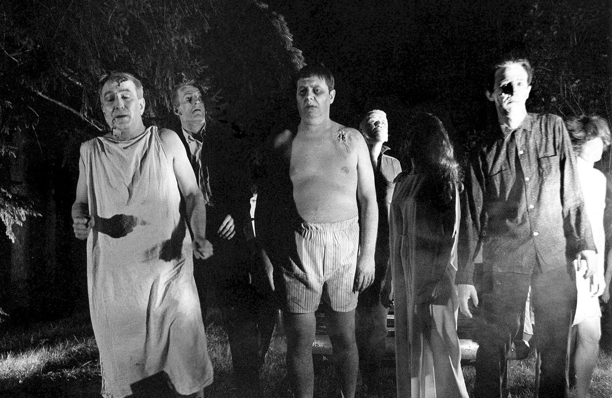 EugWSerra's tweet photo. On October 1, 1968, George A. Romero’s classic, Night of the Living Dead was released! #NightOfTheLivingDead #GeorgeARomero #JohnRusso #DuaneJones #JudithODea #KarlHardman #RussellStreiner #BillCardille #JudithRidley #KeithWayne #MarilynEastman #KyraSchon https://t.co/ya8ZitMAIq