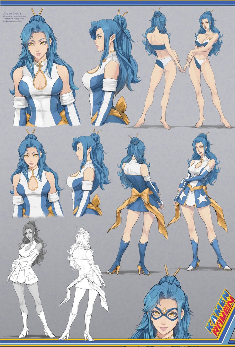 仮面アメリカのビジュアル参考イラストを数点。 🎨: Precia T #仮面