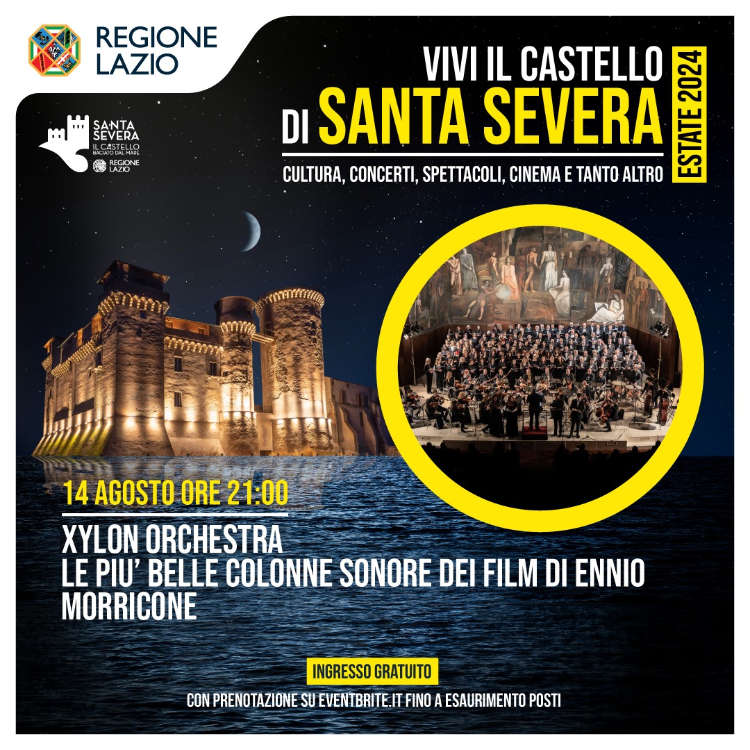 𝗘𝘃𝗲𝗻𝘁𝗼 𝗦𝗼𝗹𝗱 𝗼𝘂𝘁!
L'iscrizione alla lista di attesa non garantisce l'entrata.  Dopo l'ingresso dei possessori di biglietto se ci sono posti liberi si potrà entrare.
Le più belle colonne sonore dei film di Ennio Morricone, eseguite dalla  Xylon Orchestra🎼🎹🎻