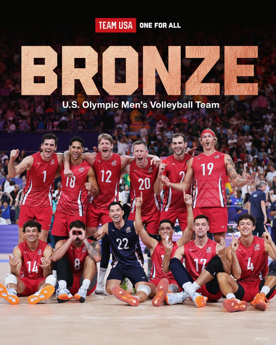 THEY. DID. IT. 🙌

<a href="/usavolleyball/">USA Volleyball</a> bring home the bronze! 🥉

#ParisOlympics