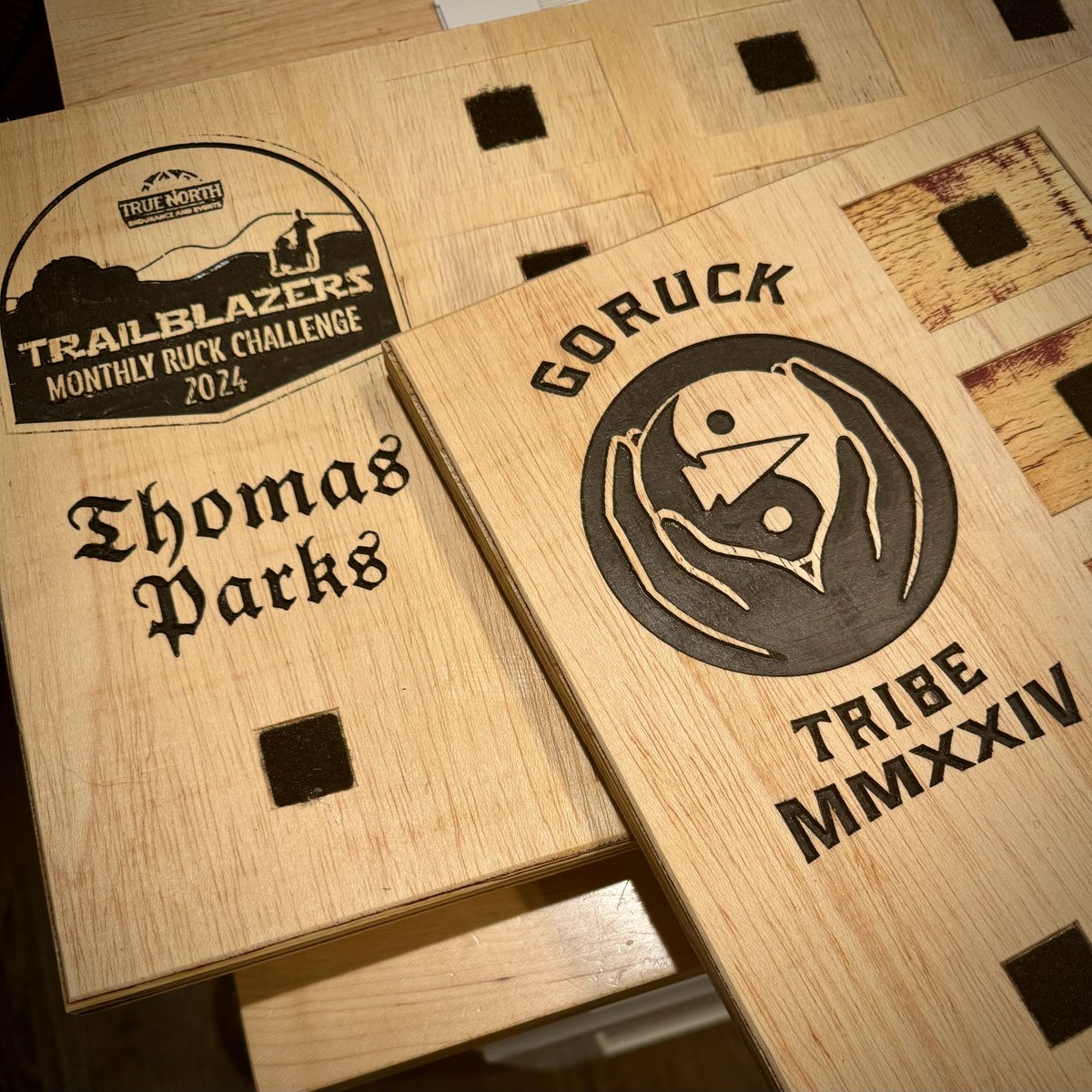 More patch boards going out the door. Some for Tribe participants and some for True North Endurance &amp; Events members.
DM for your custom designs or place an order here: etsy.com/shop/ChuckedWo…