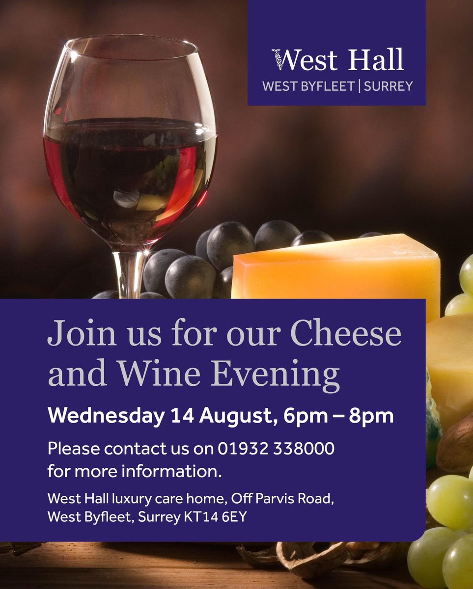 It's all about Spain! If you are curious as to what their cheese and wine taste like, why not pop in on the 14th August 6pm to 8pm. Besides, we’re having a Spanish morning with the residents, which will be followed by a Spanish influenced menu in the Bistro #WestHall #España