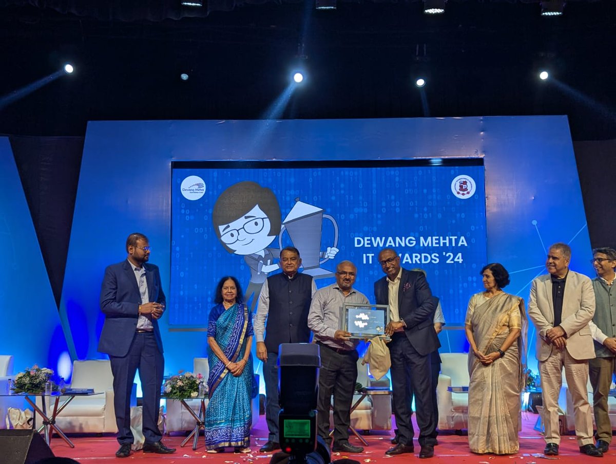 PROFHKP's tweet photo. Felicitation by Dewang Mehta Foundation Trust.... Honoured to be the Jury member for the Dewang Mehta IT Awards 2024. https://t.co/JoocDJ5IaZ