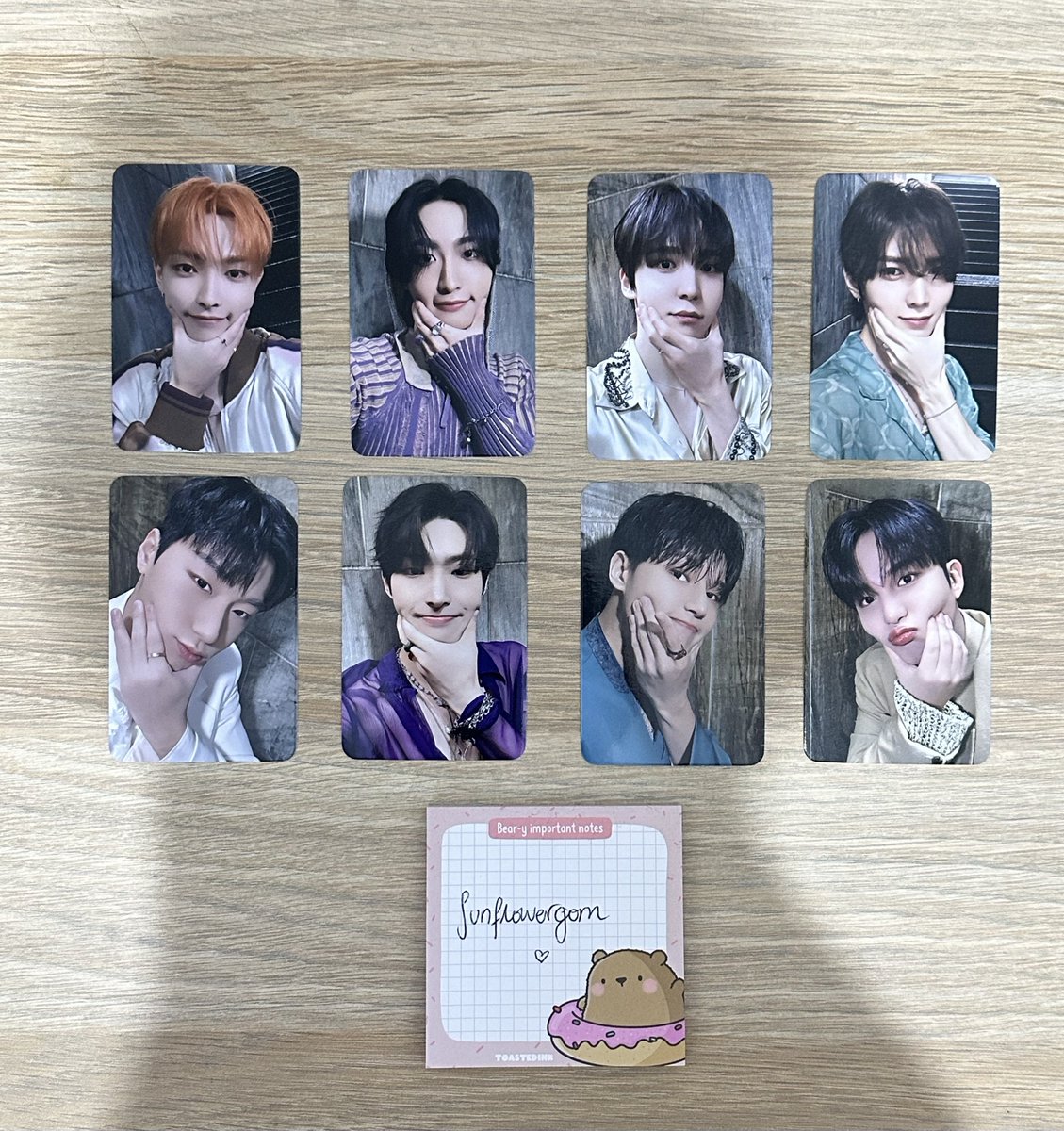 wts ateez golden hour photocards pobs everline fromm

~ uk based ww ok !
~ £5 each ! 
~ dm to buy :D

hongjoong seonghwa yunho yeosang san mingi wooyoung jongho