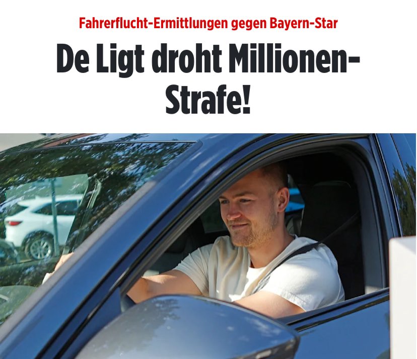 Dat kan voor Matthijs de Ligt (24) flink duur komen te staan. Volgens BILD-informatie doet de politie onderzoek naar de FC Bayern-professional. Het vermoeden: hit and run!
Dit krijg je als je denkt dat alles mag! Dan maar een een paar miljoenen minder! 🧐