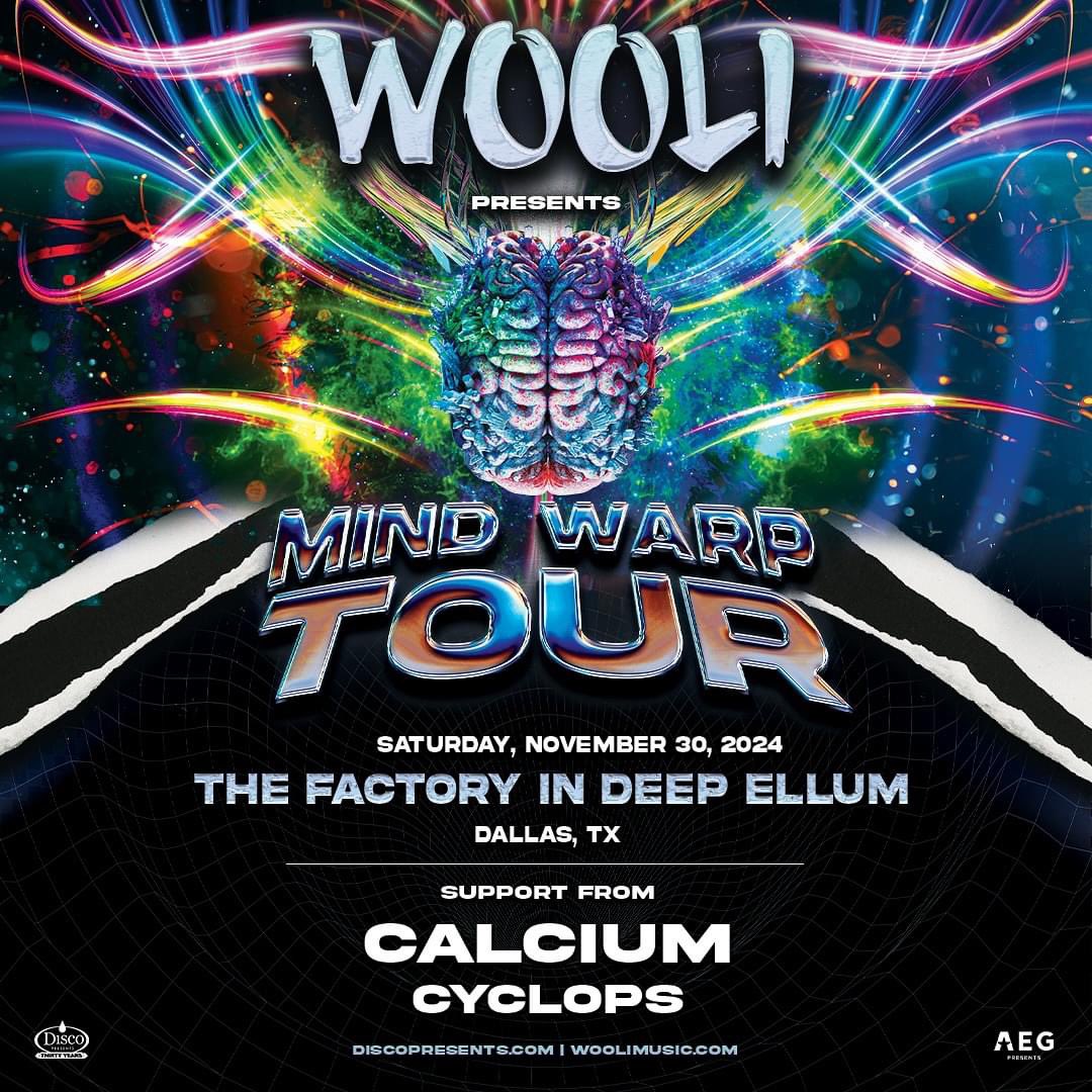 Dallas RT/Like and Tag a friend for a chance to win 2 tickets to <a href="/woolimusic/">🦣 WOOLI 🦣</a>’s Mind Warp Tour! 

🦣 Must follow 
<a href="/AEGPresentsSW/">AEG Presents SW</a> 
<a href="/TexasEDMFamily/">TEXAS EDM FAMILY</a> 
🔊 Ends 11/28 

*Will be choosing 2 lucky winners each for their own 2 tickets* 

Tickets &amp; Info: axs.com/events/646121/…