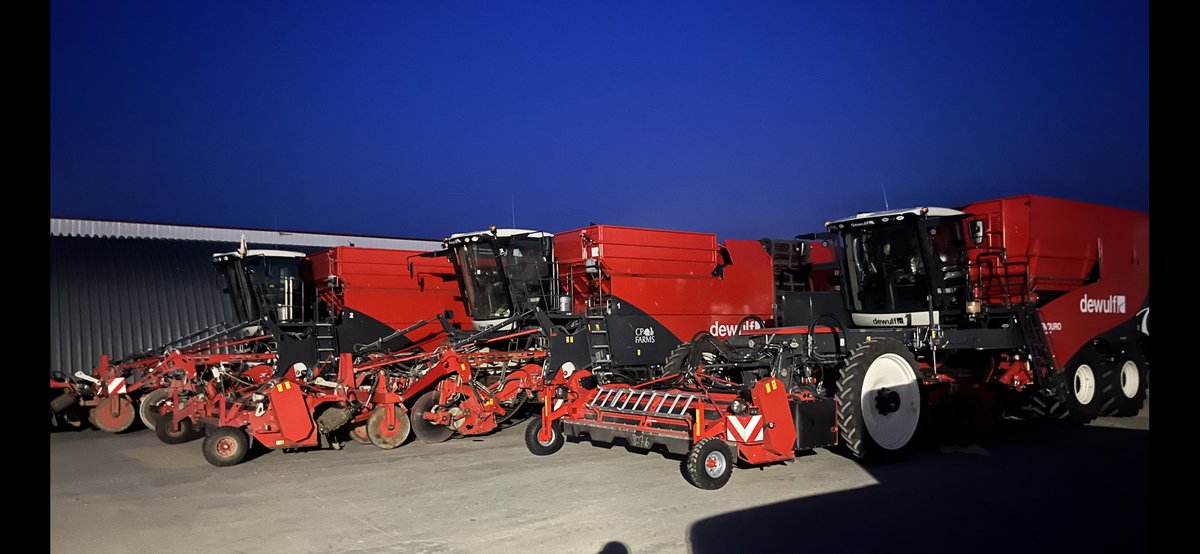 The sound of crickets is what we hear right now but not much longer until the dust starts flying and these units start harvest! <a href="/dewulf_group/">dewulf</a>