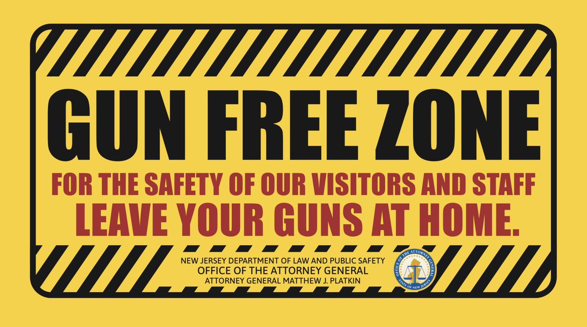 No matter what you've heard, here's a fact: You CAN display signs prohibiting guns in and around your establishment. For those who wish to declare their property a "gun-free zone" by downloading a decal or requesting one for free, visit njoag.gov/gunfreezone.