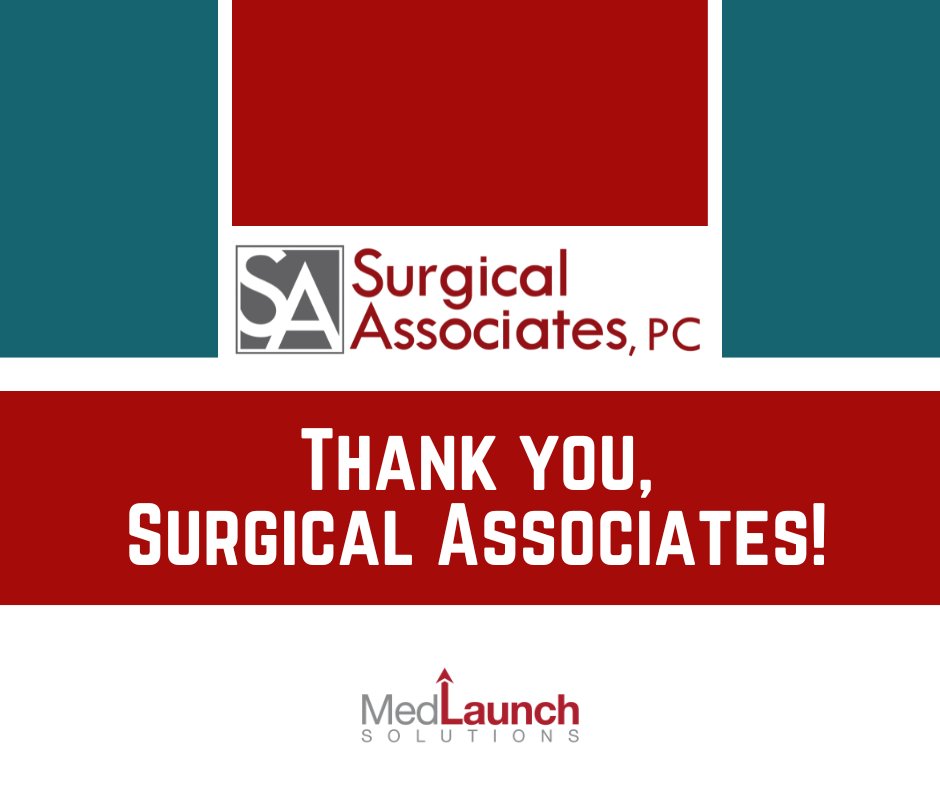 MedLaunchSol's tweet photo. We are grateful for each and every one of our clients and the opportunities we have to help grow their practices. Thank you, Surgical Associates for choosing MedLaunch! https://t.co/mffapCya0B