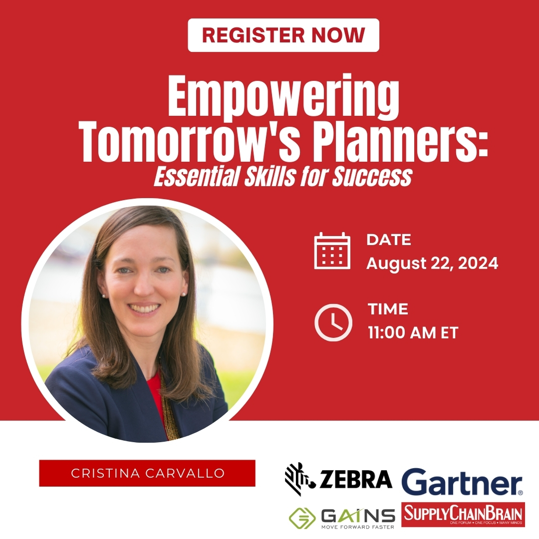 SCBrain's tweet photo. Register now: https://t.co/jA8JPdXjPl 
Don't miss our upcoming webinar on August 22! Cristina Carvallo will discuss the critical transitions and competencies supply chain planners need today. Sign up today! #digitaltradenetwork #digitalsupplychain #gartner #supplychainbrain https://t.co/dkCwlSR1i7