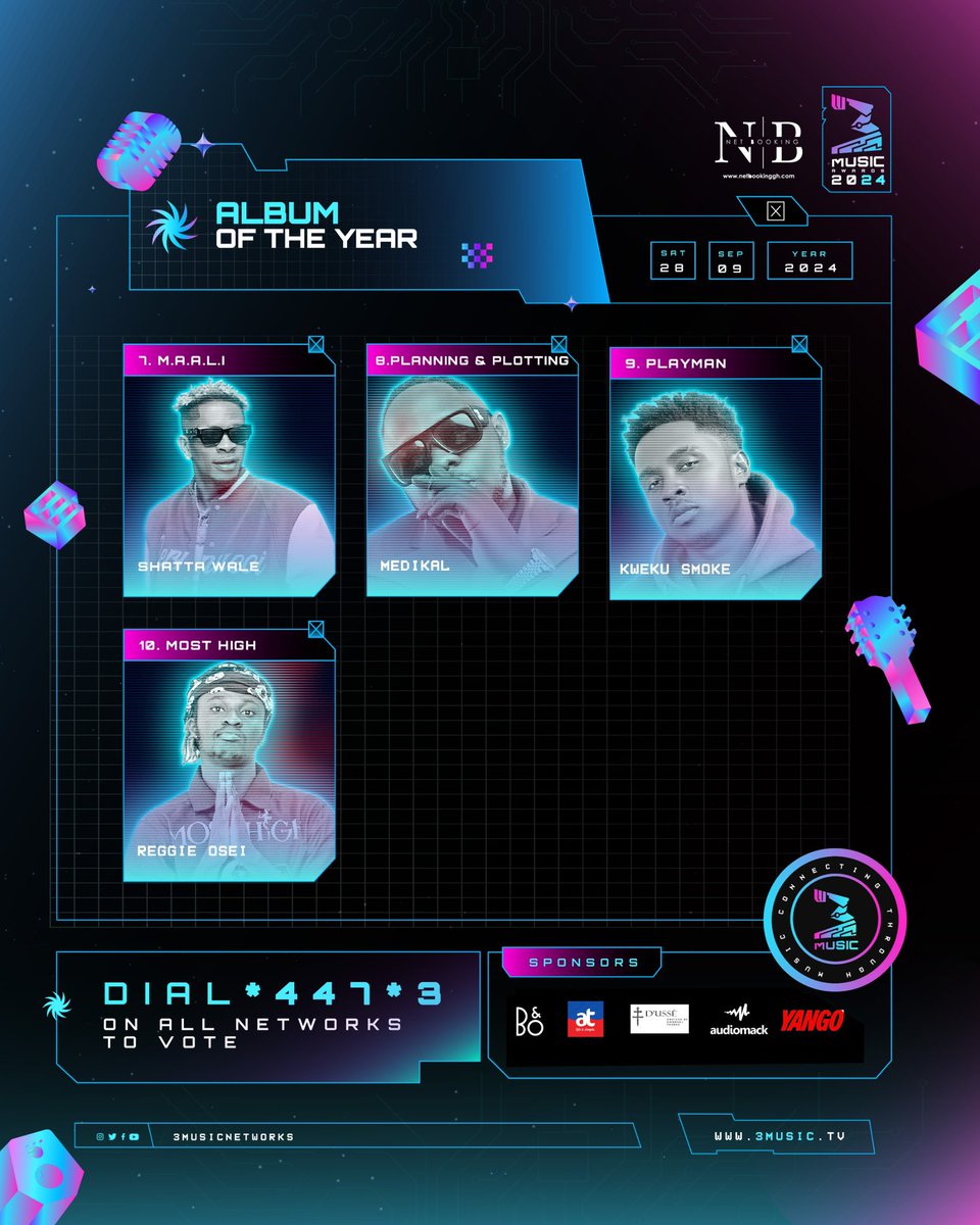 3musicAwards's tweet photo. 🏆 ALBUM OF THE YEAR 🏆
Celebrating the album that took us on an unforgettable musical journey! https://t.co/dydb1XLEm1