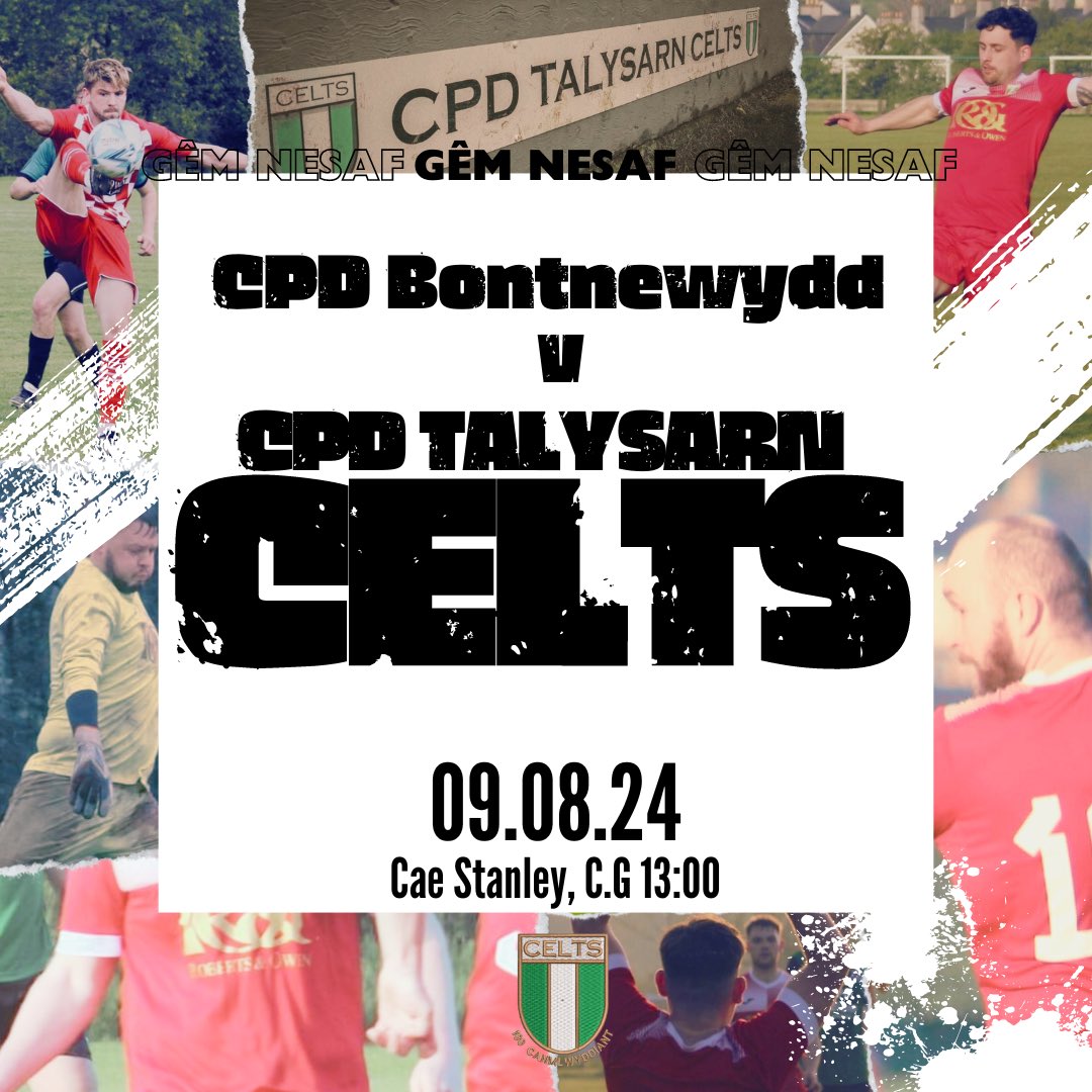 CELTS v <a href="/BontnewyddCPD/">Clwb Pel-Droed Bontnewydd</a> 

Yn dilyn siom yn erbyn Nefyn canol wythnos, edrychwn ymlaen drafeilio i Cpd Bontnewydd pnawn y fory. 

Cic gyntaf am 13:00. 

📍 Cae Stanley, Bontnewydd

💚🤍