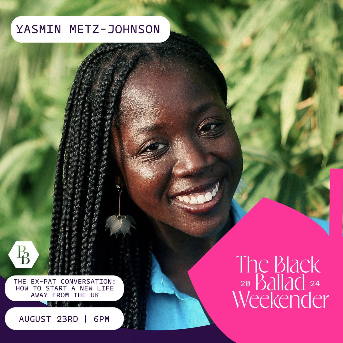 yasmin_tells's tweet photo. I’m excited to share with you all that I will be speaking at the @blackballaduk weekender in London. 

To mark their 10 year anniversary, Black Ballad are putting on an extravaganza event you don’t want to miss.

Can’t wait to see you there!

#bbweekender 🎉 
#yasmintells https://t.co/xkyrC8vCh0