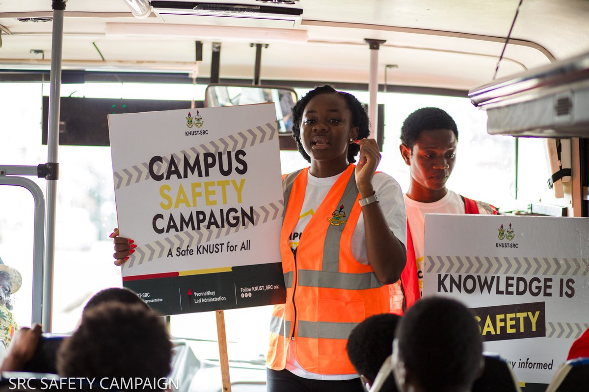 knust_src's tweet image. The SRC exactly a week ago, embarked on a campaign to address campus security and road safety concerns.
This initiative aims to raise awareness about the importance of safety and security, provide a platform for students to share their concerns and...
#KNUSTSRC
#WorkingForYou