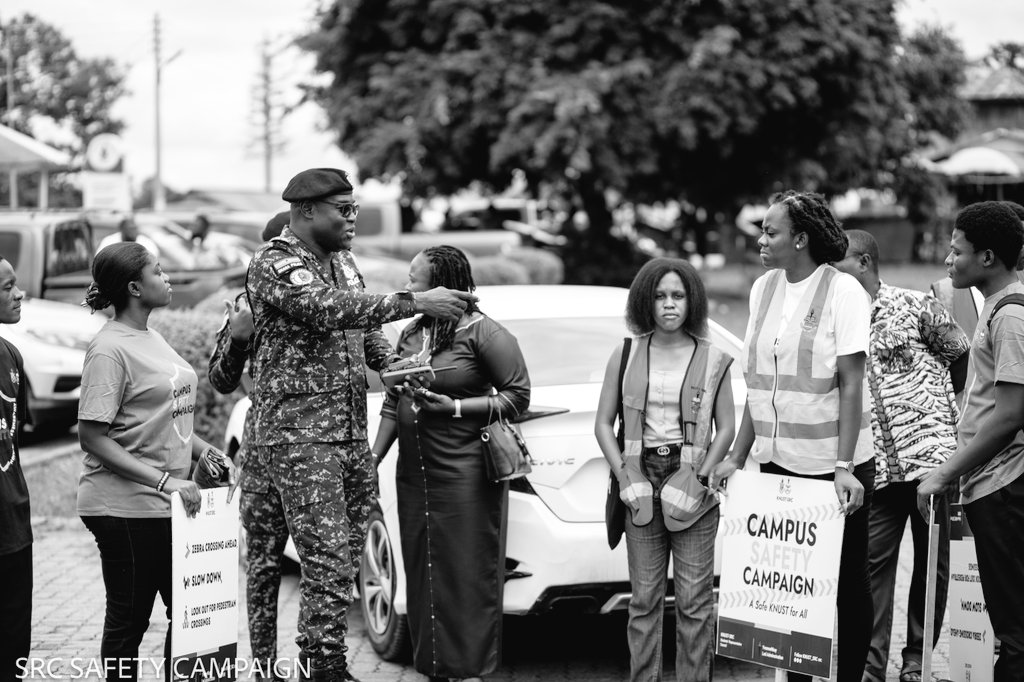 knust_src's tweet image. The SRC exactly a week ago, embarked on a campaign to address campus security and road safety concerns.
This initiative aims to raise awareness about the importance of safety and security, provide a platform for students to share their concerns and...
#KNUSTSRC
#WorkingForYou