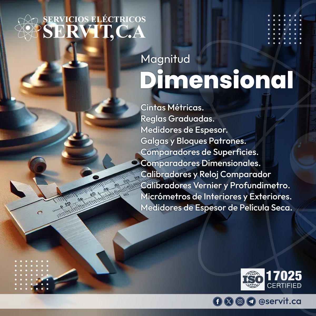 servit_ca's tweet image. En 𝗦𝗲𝗿𝘃𝗶𝗰𝗶𝗼𝘀 𝗘𝗹𝗲́𝗰𝘁𝗿𝗶𝗰𝗼𝘀 𝗦𝗘𝗥𝗩𝗜𝗧, 𝗖.𝗔. Contamos con la capacidad de realizar servicios especializados como...

🔆 Ensayos y pruebas dinámicas.
🔆 Chequeo, ajuste y verificación.
🔆 Revisión, chequeo y diagnóstico... instagram.com/p/C-bUijgS-Or/…