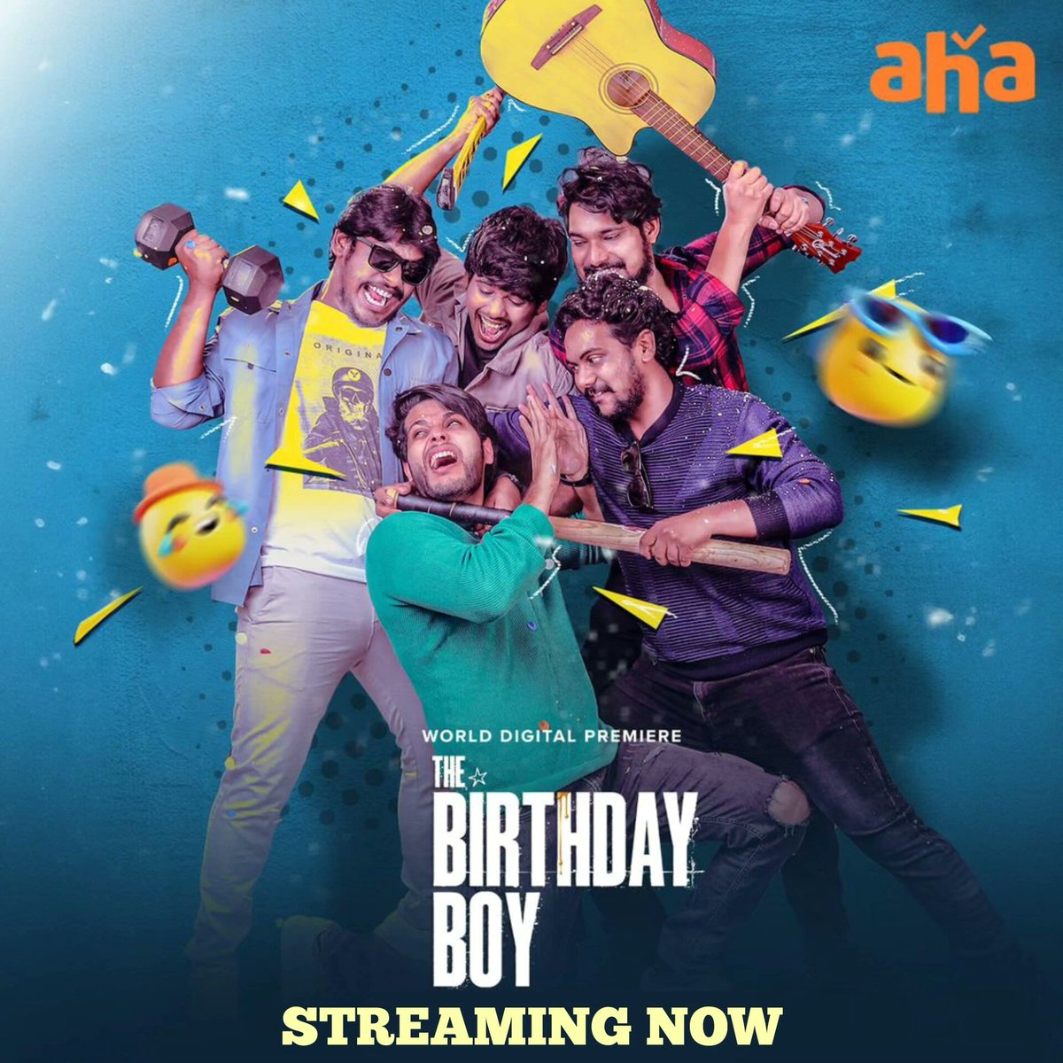 CinemaWikipedia's tweet photo. Telugu Film #TheBirthdayBoy Streaming Now On #AhaVideo.
Starring: #RaviKrishna, #SameerMalla, #RajeevKanakala, #PramodiniPammi, #ManiVaaka, #VikranthVed, #RahulChilam, #SaiArun #RajaAshok & More.
Written & Directed By #WhiskyDasari.
#TheBirthdayBoyOnAha #OTTFilms #MovieSpy https://t.co/uTy77hTIRR