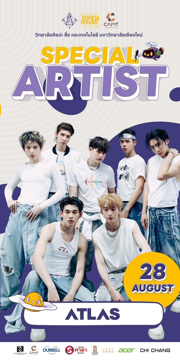 candyofnice's tweet photo. พบกับศิลปินสุด Special * 𝗙𝗘𝗟𝗟𝗢𝗪 𝗙𝗘𝗟𝗟𝗢𝗪 และ 𝗔𝗧𝗟𝗔𝗦
28 สิงหาคม 2567 ณ ลานกิจกรรมวิทยาลัยศิลปะ สื่อ และเทคโนโลยี มหาวิทยาลัยเชียงใหม่ (ประตูเปิด 16.00 น.)
บัตรเข้าชมมีจำนวนจำกัด
#CMUESPORTS
#CAMTCMU
#CAMTOpenHouse2024 #CAMTCONCERT #ATLASth #ATLAS_TH #NiceATLAS https://t.co/lcJrgIBOSa