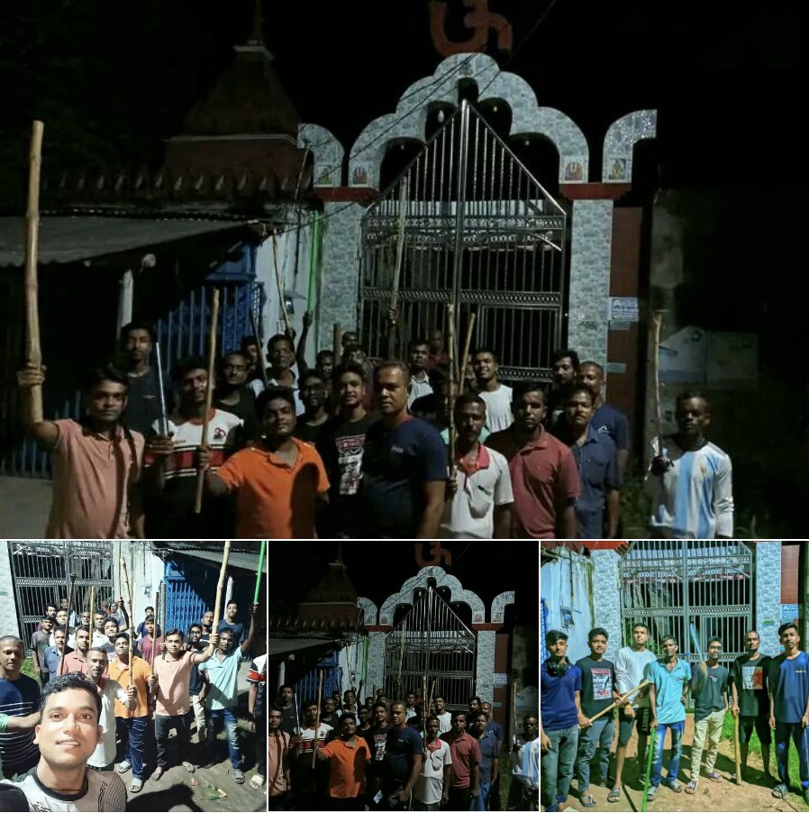 debajits3110's tweet photo. The Hindus of Bangladesh have armed themselves to maintain their existence and resist the jihadists. We need to help them in every possible way .
#BangladeshCrisis 
#HindusAreNotSafeInBangladesh 
#HindusUnderAttackInBangladesh 
#SaveBangladeshiHindus https://t.co/VQAC7Lgbdi
