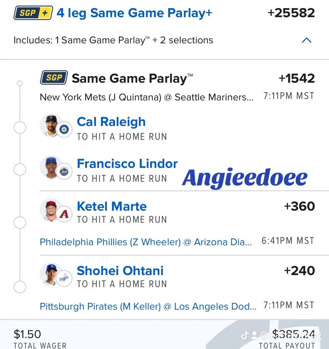 angieedoee_'s tweet image. Todays plays posted on TikTok as well #igotme #parlayangg #fanduel #GamblingX