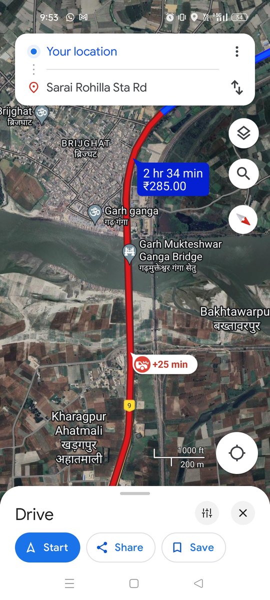 Pratham1828's tweet photo. Stuck at Brijghat bridge

No one to clear Traffic. please help
@Uppolice 
@uptrafficpolice @uptourismgov https://t.co/muKIOkj9lC