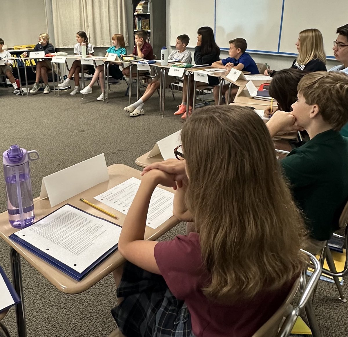 ⁦<a href="/PaideiaCenter/">Paideia Center</a>⁩ “The Man in the Well” by Ira Sher is full of ideas/values that spark lively discussions between 7th graders ⁦<a href="/merrolhydehawks/">Merrol Hyde Magnet</a>⁩.