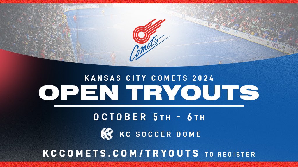 KCComets's tweet photo. Want to join the best indoor soccer team in the WORLD ?🌎☄️

Comets Open Tryouts are just around the corner, register online today 
⬇️⬇️⬇️
https://t.co/kiYCwui4uM https://t.co/FmuQBM32H7