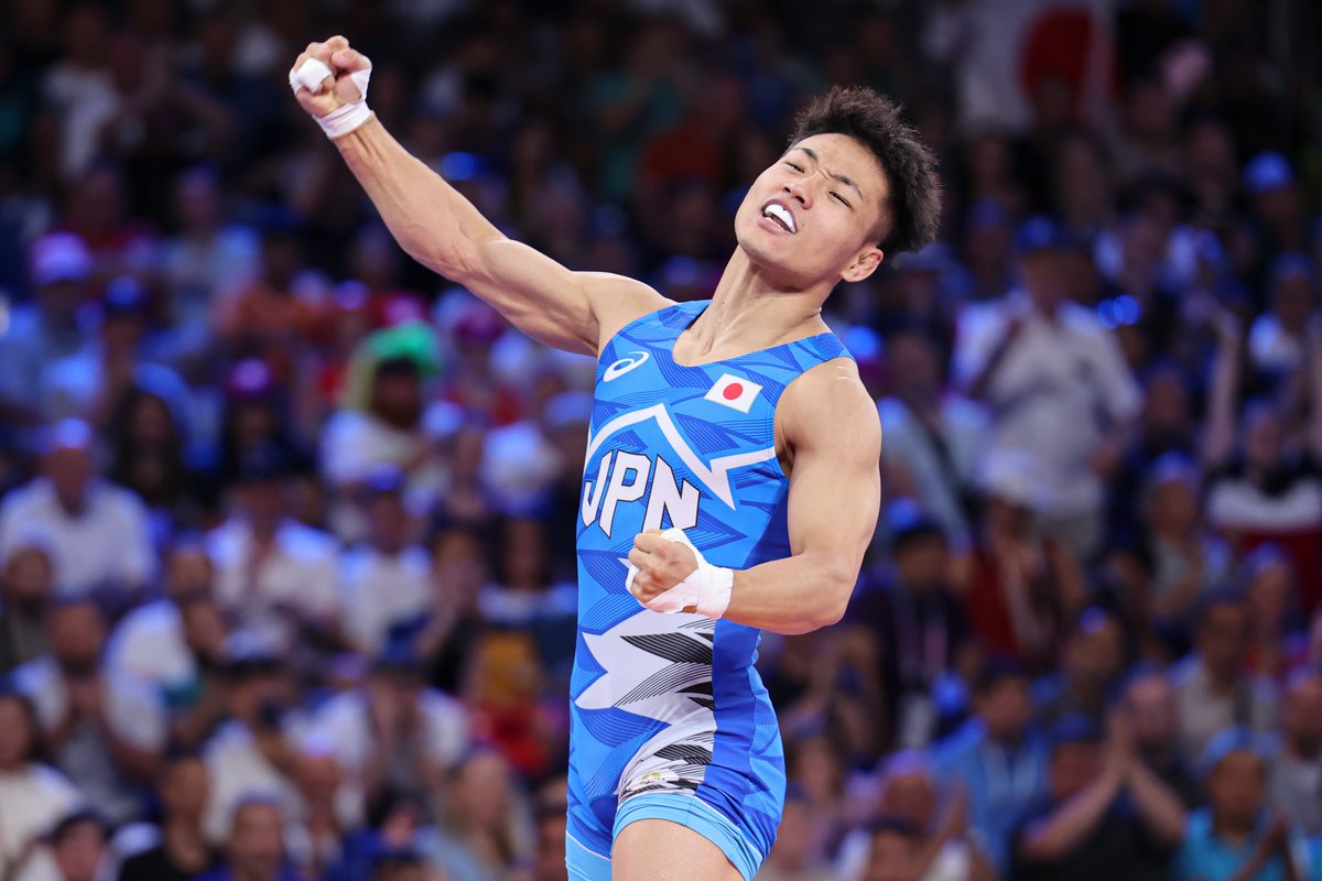 Unreal from Daichi TAKATANI 🇯🇵  

He beats Kyle DAKE 🇺🇸 20-12 (read that again) to reach #Paris2024 final at 74kg

#Wrestling #WrestleParis