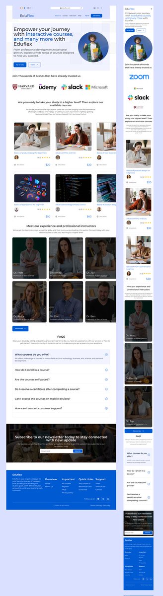YourFavSenator's tweet photo. Below are the full layouts of the E-learning landing page I just concluded. this includes the web view and also the mobile view. Your thoughts and feedback would highly be appreciated. I am available for remote gig and full-time position
#ui #ux #design #figma #landingpage #web https://t.co/zTbsxGo4RH
