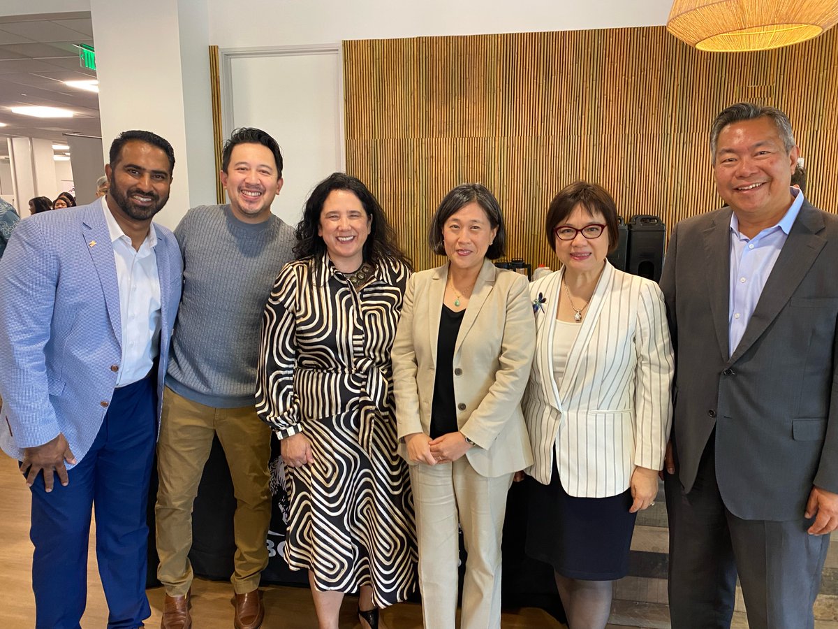 Yesterday, National ACE spoke at the <a href="/WHIAANHPI/">White House Initiative on AA and NHPIs</a> Economic Summit in Irvine. Pictured from left: Ben Raju from <a href="/SBAgov/">SBA</a>, Andrew Chau of <a href="/bobaguys/">Boba Guys</a>, <a href="/SBAIsabel/">Isabel Casillas Guzman</a>, <a href="/AmbassadorTai/">Ambassador Katherine Tai</a>, Chiling Tong of National ACE, &amp; Garret Gin of <a href="/BankofAmerica/">Bank of America</a> 

#AAPISTRONG #Irvine