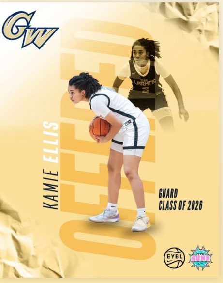 _coachkendall's tweet photo. Wow, she did it! Baby Girl, Kamie, received her FIRST D1 Basketball offer!!!

A HUGE Thank You to Coach McCombs and the entire Coaching Staff at George Washington University for believing in our Baby Girl and extending this offer!

Kamie, today we Celebrate you, My Princess 👸🏽 https://t.co/8UDbwM5kUd