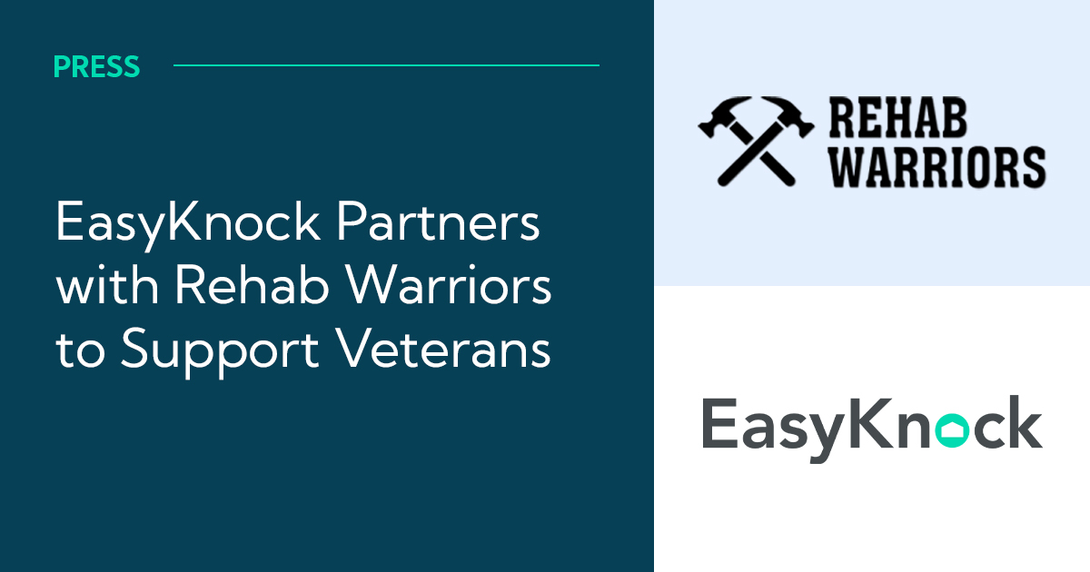 Proud to announce that EasyKnock has partnered with Rehab Warriors! This powerful collaboration aims to provide better opportunities for veterans and address the critical need for skilled professionals in the real estate sector.

Learn more: bit.ly/3LZdUQw