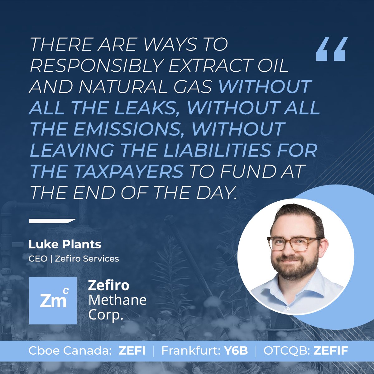 ZefiroMethane's tweet photo. 🤝 Plugging old #OilAndGasWells is a bipartisan issue and a key innovation opportunity for tackling the #OrphanMethane problem in the US.

Discover insights from Luke Plants, CEO of Zefiro Services, in this @EENewsUpdates article: https://t.co/v0nnIR4GGD

#ReduceMethane $ZEFI https://t.co/G8QoN8cwLV