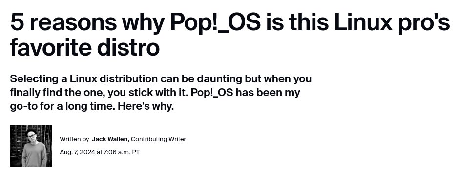 Check out why Pop!_OS is Jack Wallen's favorite #Linux Distro! zdnet.com/article/5-reas…